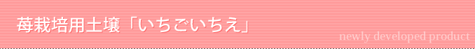 苺栽培用土壌「いちごいちえ」